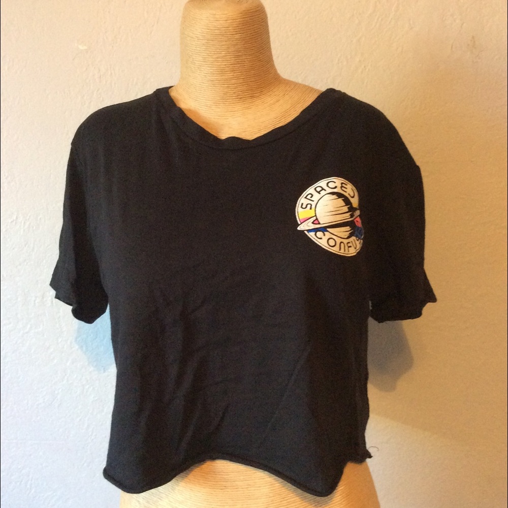 French Pastry Crop T-Shirt Space Confused, Sz S